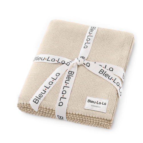 100% Cotton Organic Luxe Baby Blanket - Oatmeal