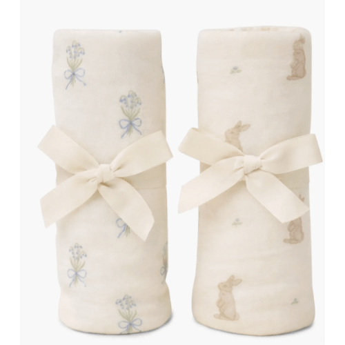 Olio - Assorted 2-Pack Organic Cotton Jersey Swaddle Blankets