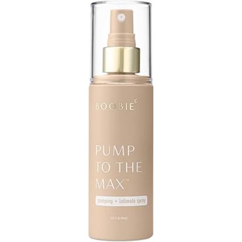 Boobie Pump to the Max Hands-free Dual-Purpose Breast Pumping & Intimate Spray | Increase Milk Supply & Ease Postpartum Discomfort During Pumping & Intimacy | Pregnancy & Beyond, 3 oz