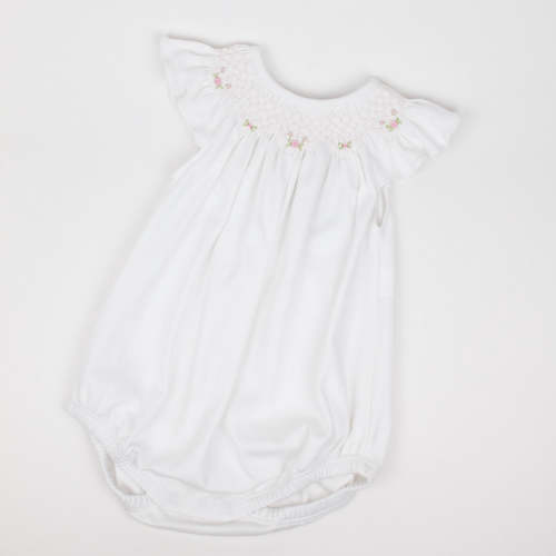 Nella Pima Smocked Rose Baby Bubble – Salter House