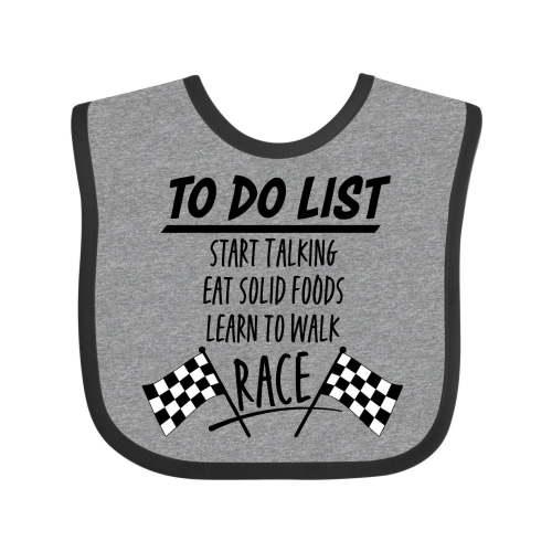 Inktastic To Do List Funny Racing for Baby Boys or Girls Baby Bib