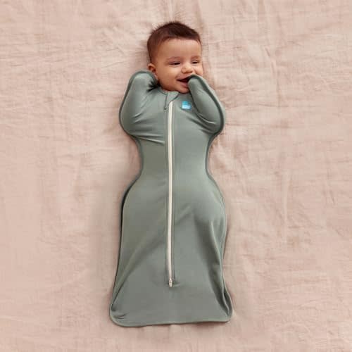Love to Dream Swaddle UP, Baby Sleep Sack, Self-Soothing Swaddles for Newborns, Improves Sleep, Snug Fit Helps Calm Startle Reflex, New Born Essentials for Baby, 1.0 TOG, 8-13 lbs, Deep Olive