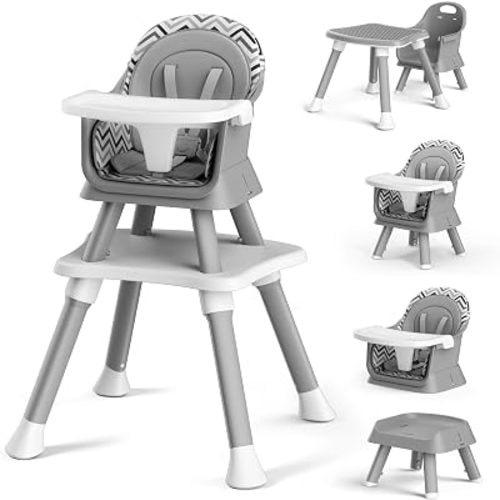 Kinder King 8 in 1 Baby High Chair for Babies and Toddlers, Booster Chair