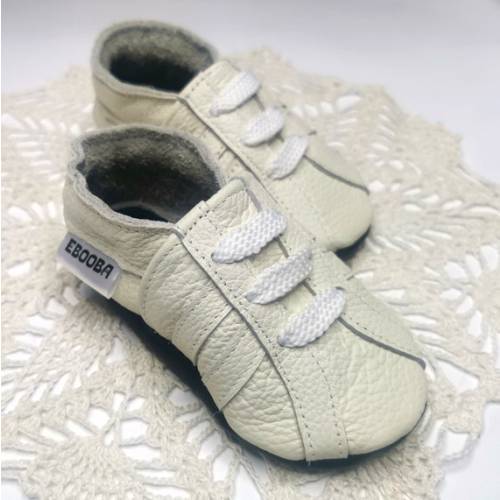 White Soft Sole Leather Baby Shoes / Infant White Soft - Etsy