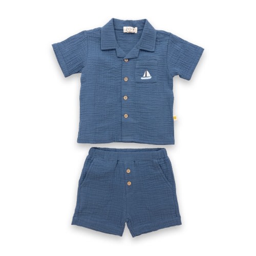Organic Cotton Gauze Camp Shirt & Shorts Set (Men) | Nordstromrack