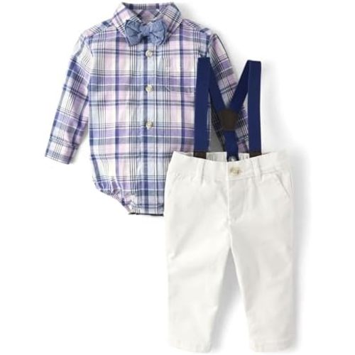 Gymboree baby-boys 2-piece Special Occasion Top and Pant Suspender Set Seasonal