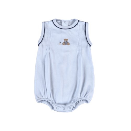 Blue Mariner Bear Hand Embroidered Bubble