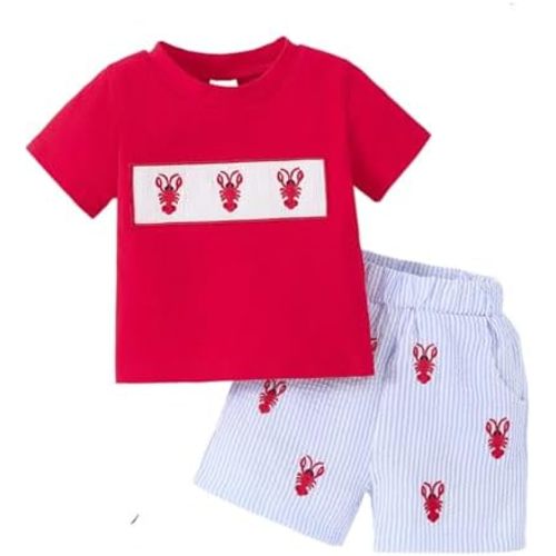 Yvowming Toddler Baby Boy Clothes Kids Summer Truck Print T Shirt Short Set with Pockets 0-4T