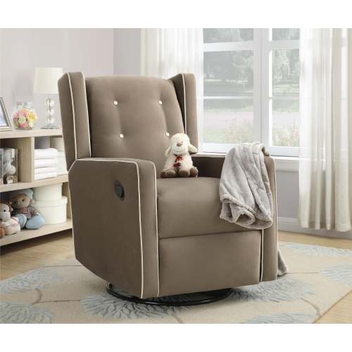Baby Relax Mikayla 4-in-1 Nursery Swivel Glider Rocker Recliner