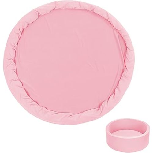 TRENDBOX Ball Pit Cover 35.4 x 11.8 inch, Light Pink, For Kids, Includes Bottom & Wall Cover