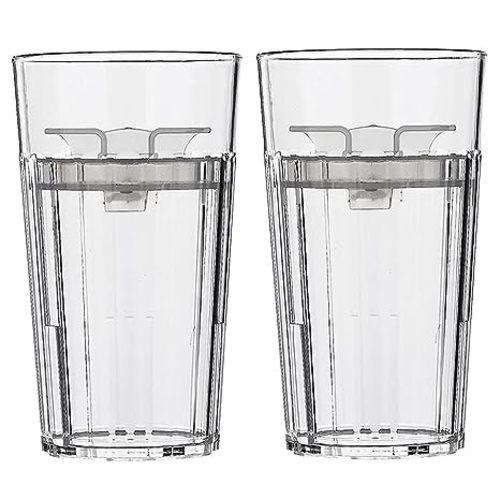 Reflo Smart Cup Bundle (Clear 2-Pack) Montessori Weaning Transition Training Cup, Slow-Spill Open-Rim Design, 360 Slow-Flow-Control, BPA-Free, Made in USA, E-Guide via QR Code