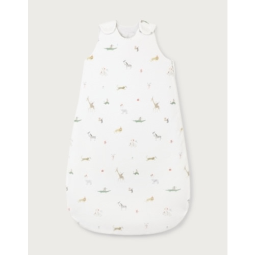 Organic Cotton Blend Party Animals Reversible Sleeping Bag — 2.5 Tog | The White Company