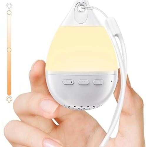 3 in 1 Smart Sound Machine, White Noise Machine with Noise Detection, Night Light, Bluetooth Speaker, Rechargeable Battery, 26 Soothing Sounds and Portable Design for Kids & Adults