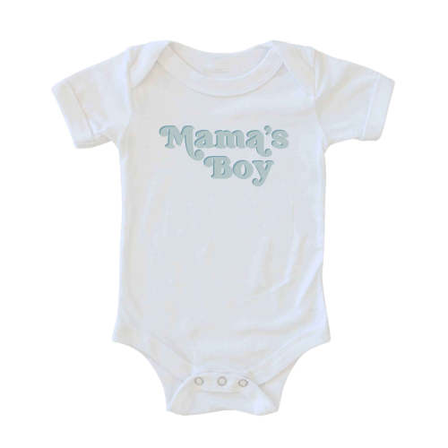Mama's Boy Graphic Bodysuit | White
