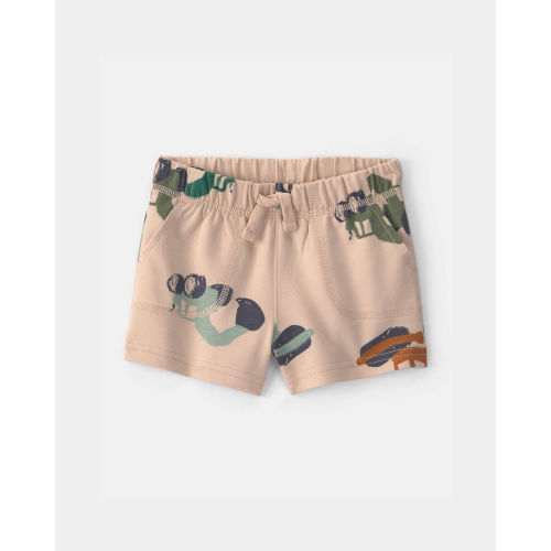 Baby Boy Construction French Terry Shorts - Tan | Carter's