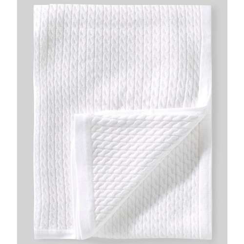 Little Me Baby Cotton Cable Knit Receiving Blanket