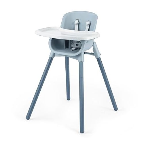 Chicco Zest 4-in-1 Folding High Chair, Feeding Chair, Toddler Chair and Youth Stool, Multi-Use Easy Clean High Chair, Capri/Blue