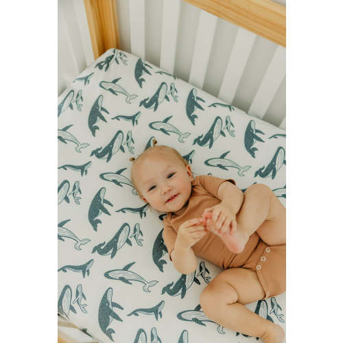 Premium Knit Fitted Crib Sheet - Cove