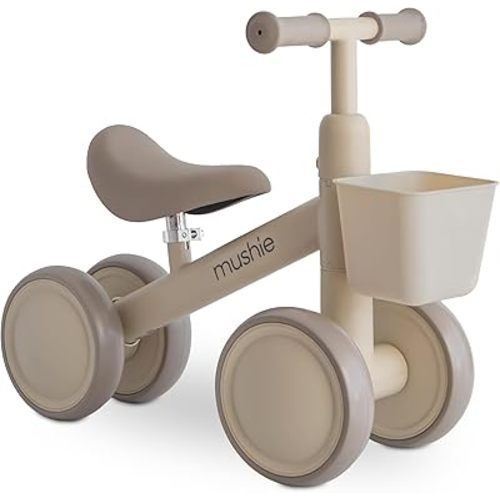 mushie Mini Toddler Bike (Shifting Sand) | 12-24 Months | 4 Wheels First Balance Bike