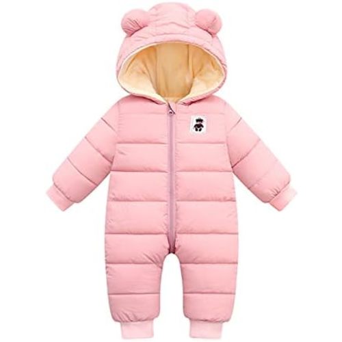 Newborn Snowsuit Baby's Romper Jumpsuit Winter Coats Warm Down Coat Cute Padded Windproof Onesie for infant girls boys