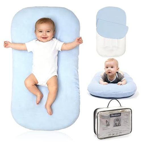 Baby Support Cushion - Snuggle Cozy Me Infant Support Cushion for Newborns | Breathable & Soft, Portable Awake-Time Pad, Essential Baby Gift (Lounger Cover Included)