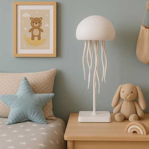 LED Jellyfish Lamp RGB – Modern Decorative Night Light, Soothing Ambient Light, Unique Gift for Home & Bedroom