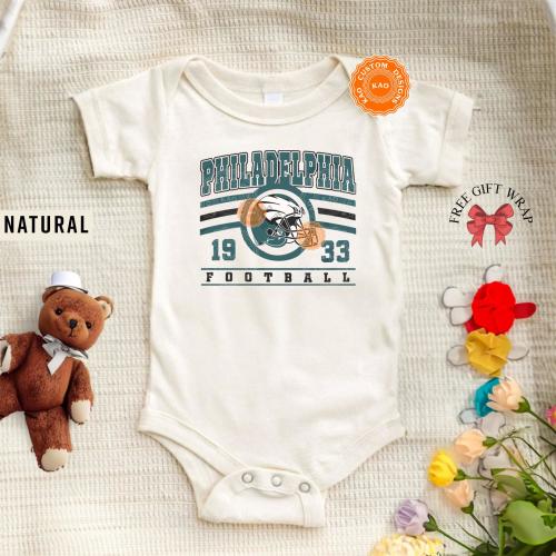 Philadelphia Football Baby Bodysuit, Eagle Toddler Shirt, Kids Game Day T-Shirt