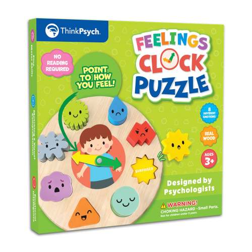 Feelings Clock Puzzle – Wooden Emotion Puzzle & SEL Toy for Kids | Emotional Regulation Tool | Ages 3+ – ThinkPsych