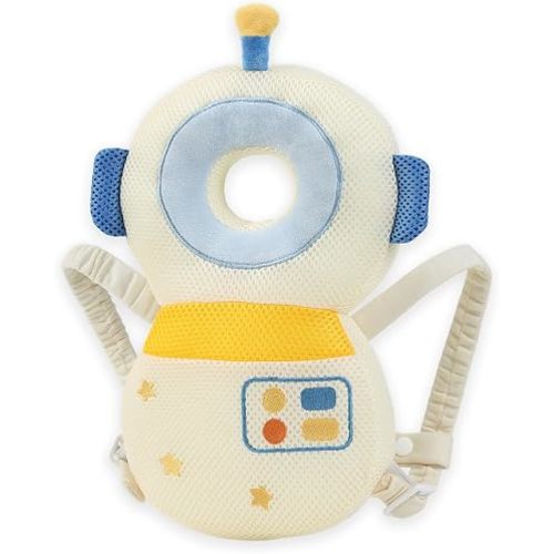 JunNeng Breathable Baby Head Protector Backpack, Blue Astronaut