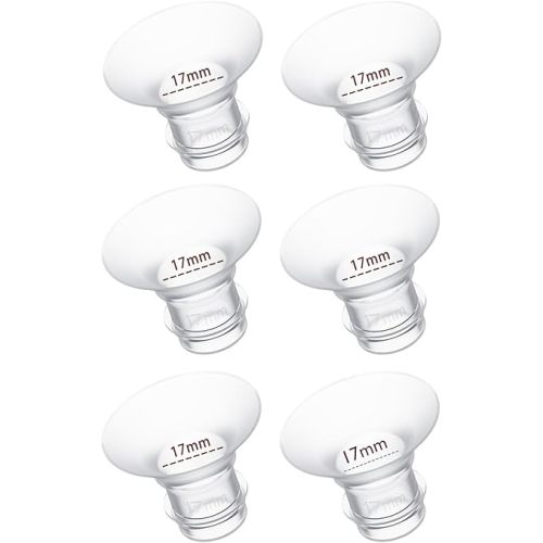 17mm Flange Insert 6PC, Compatible with 17mm Flange Spectra/Flange Inserts for Spectra/Momcozy Flange Inserts/Momcozy Wearable Breast Pump Flange Insert/Flange Inserts for Medela Pump/Willow/TSRETE