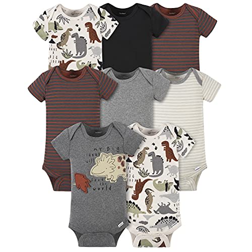 Gerber Baby Boys 8-pack Short Sleeve Onesies Bodysuits.