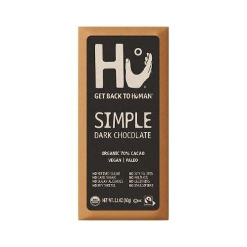 Hu Simple Dark Chocolate 70% Cacao Candy - 2.1oz