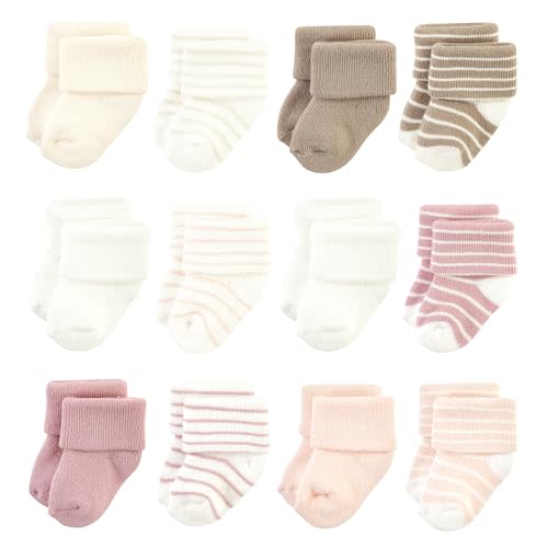 Hudson Baby baby-girls Cotton Rich Newborn and Terry Socks