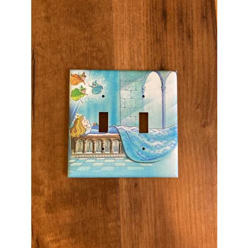 Sleeping Beauty and Fairies Double Light Switch Plate, SB9