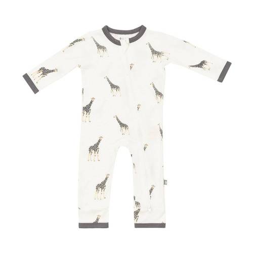 Kyte BABY Baby Boys Bamboo Giraffe Print Zip Front Coverall