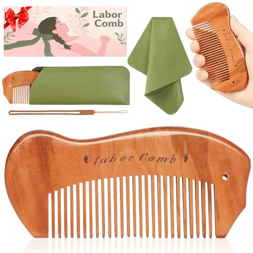Labor Comb for Pregnancy - Wooden Birthing Essential and New Mom Gift | Wooden Labor Comb Offers a Handheld Focus during Birth and Fits Hospital Bags, Pregnancy Gifts and New Mom Essentials.