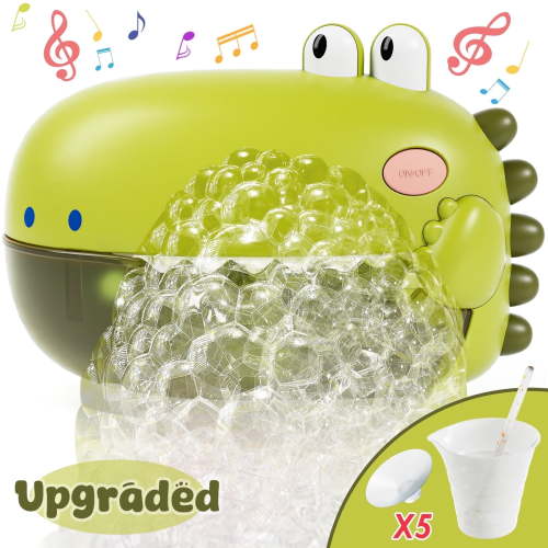 Bath Toys,Toddler Bath Bubble Machine, Bathtub Toy Dinosaur, Bubble Maker with 12 Songs, Bathtime Shower Bath Wall Toy for Boys Girls