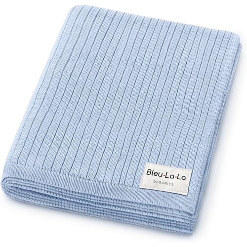 100% Organic Cotton Baby Blanket – Luxury Stretch Ribbed Knit, Gender Netural Breathable Swaddle for Newborns (Ribbed - Oatmeal)