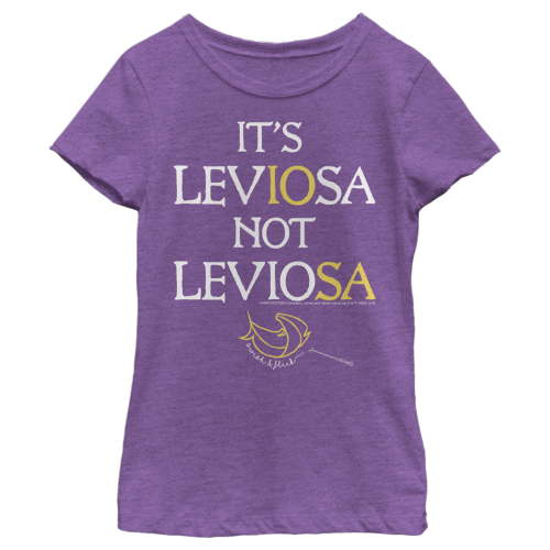 Girl's Harry Potter Hermoine Leviosa Not Leviosa Graphic Tee Purple Berry X Small