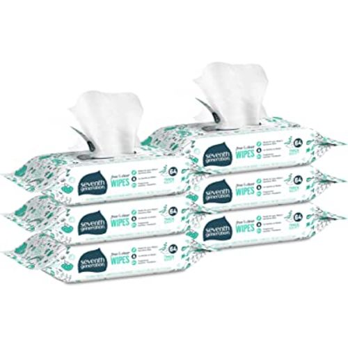Seventh Generation Baby Wipes, Free & Clear Refill with Tape Seal, 384 count