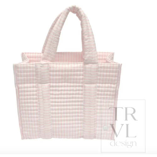 Pimlico Stripe Pink Quilted Mini Go Go Tote