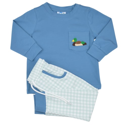 French Knot Mallard Shirt and Jogger Set