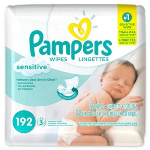 Pampers® Sensitive® 192-Count Baby Wipes Refill Pack - 7" X 7"