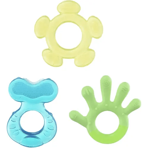 Nuby 3 Step Soothing Teether 3 Piece Set, BPA Free - Assorted Color