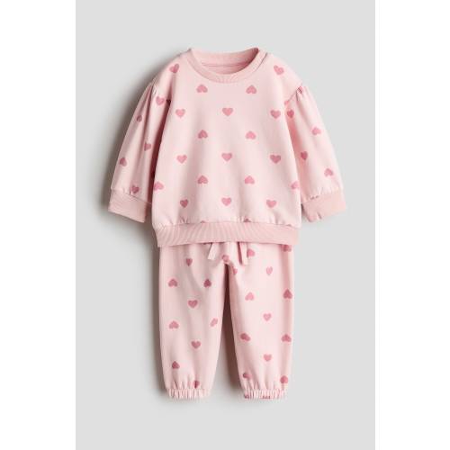 2-PIECE PRINTED BRUSHED SWEATSHIRT SET