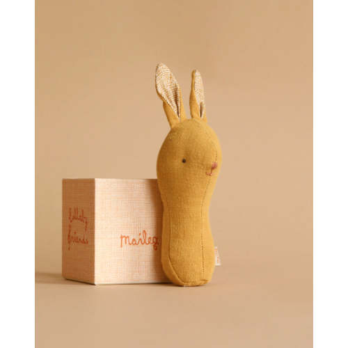 Maileg Lullaby Friend Rattles, Bunny - Dusty Yellow