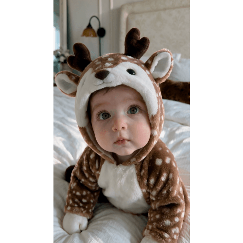 Baby Reindeer Fleece Onesie Jumper | Cloudfel – cloudfel