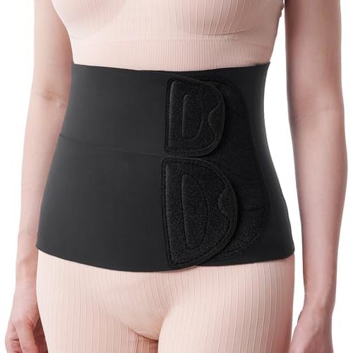 Momcozy Ergowrap Petite Size C Section Belly Binder, 9-Inch Postpartum Belly Band with 3D Lifting & Ergonest Back Support, Abdominal Binder Post Surgery for Recovery mom