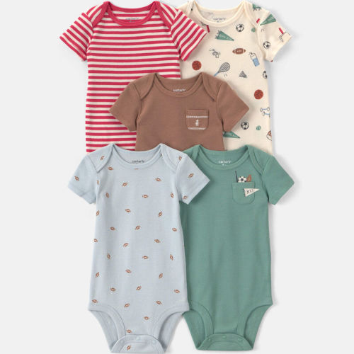 Baby Boy 5-Pack Football Multipack Bodysuits | Carter’s Oshkosh Canada