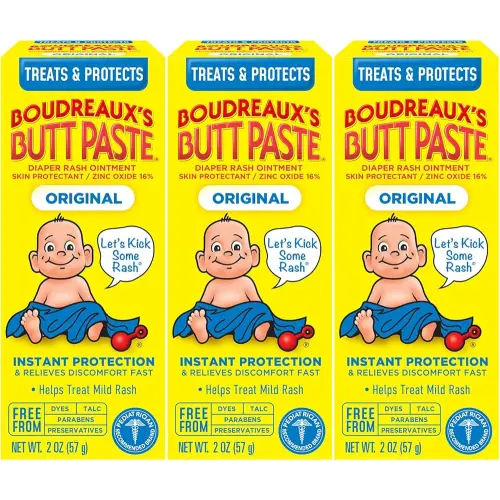 Boudreaux's Butt Paste Original Diaper Rash Cream, 2 Ounce (Pack of 3)